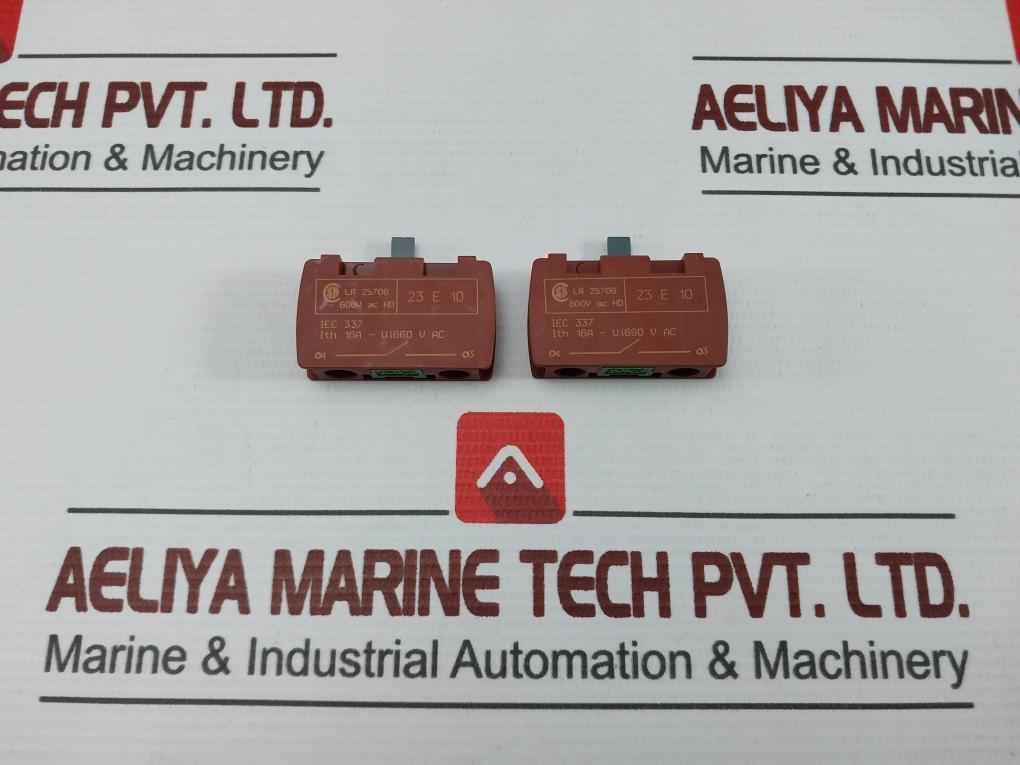 Lot Of 5X Baco 23 E 10 Contact Block 728-124