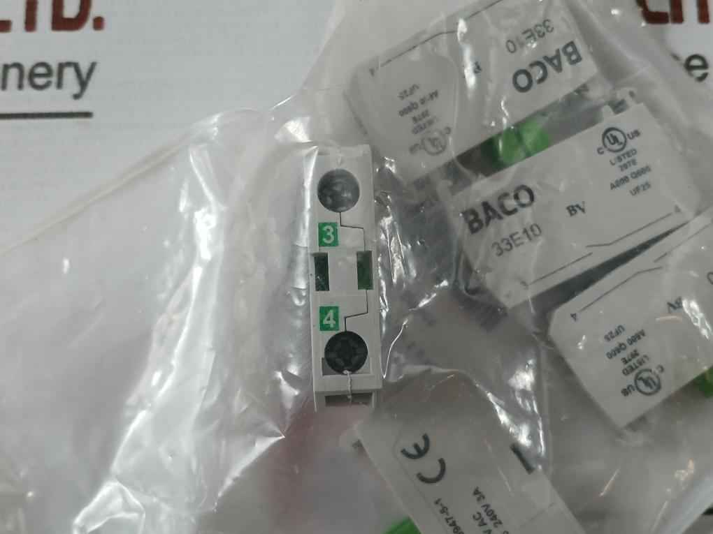 Lot Of 5X Baco 33E10 Contact Block 600V/10A