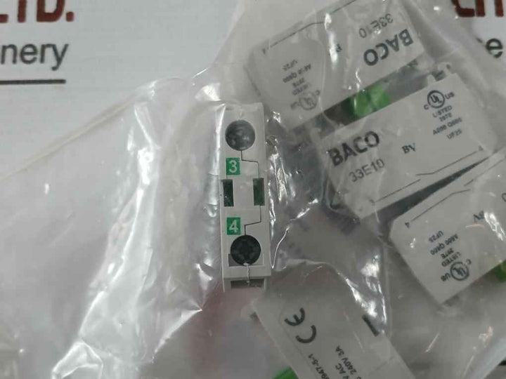Lot Of 5X Baco 33E10 Contact Block 600V/10A