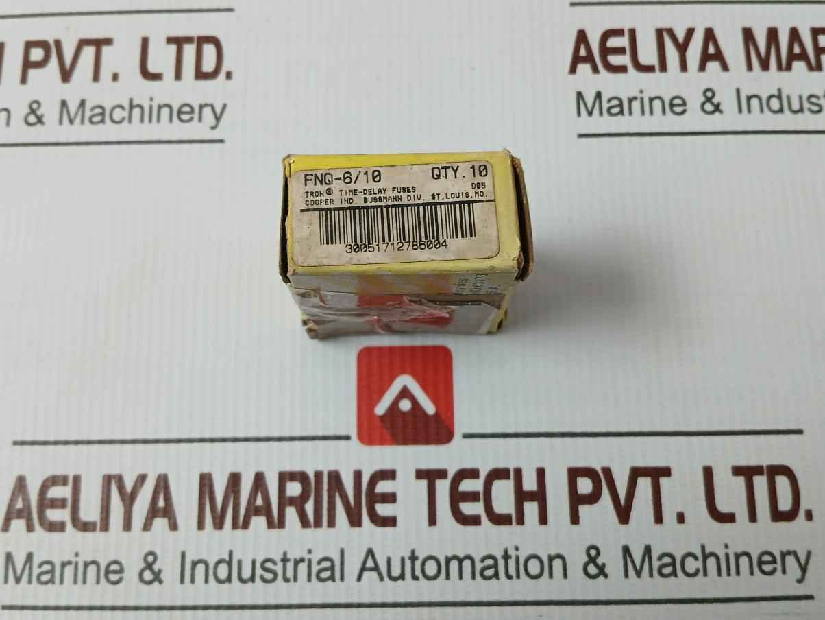 Lot Of 5X Bussmann Fnq-6/10 Time-delay Fuses 500V Ac 10Ka D05