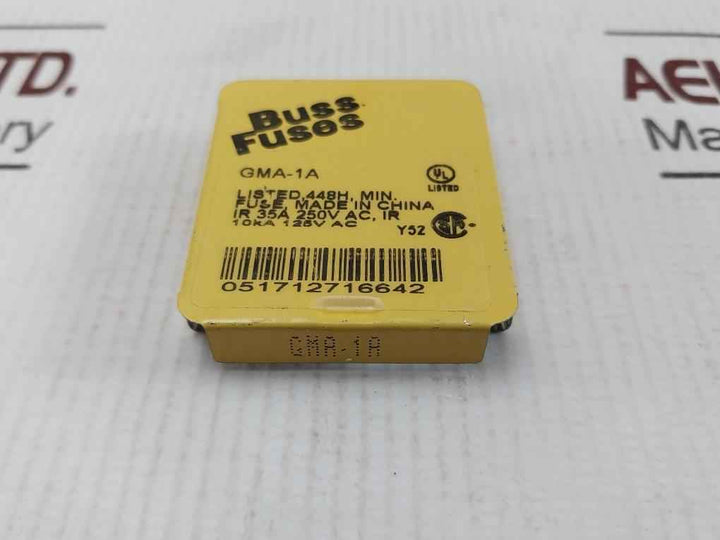 Lot Of 5X Bussmann Gma-1A Jet Fuse Miniature Y52
