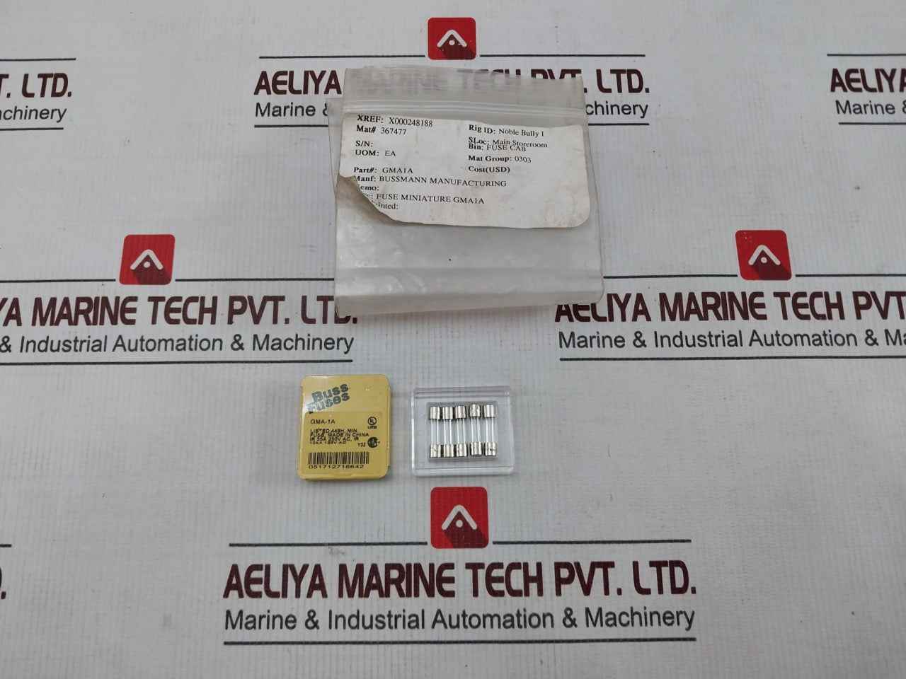 Lot Of 5X Bussmann Gma-1A Jet Fuse Miniature Y52