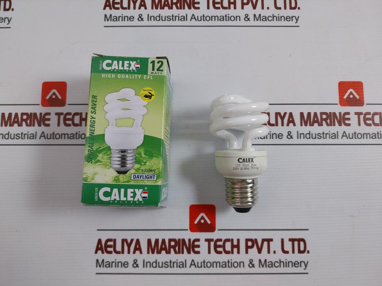 Lot of 5X CALEX 12 Watt Daylight CFL Spiral Energy Saving Lamp 571478 240V