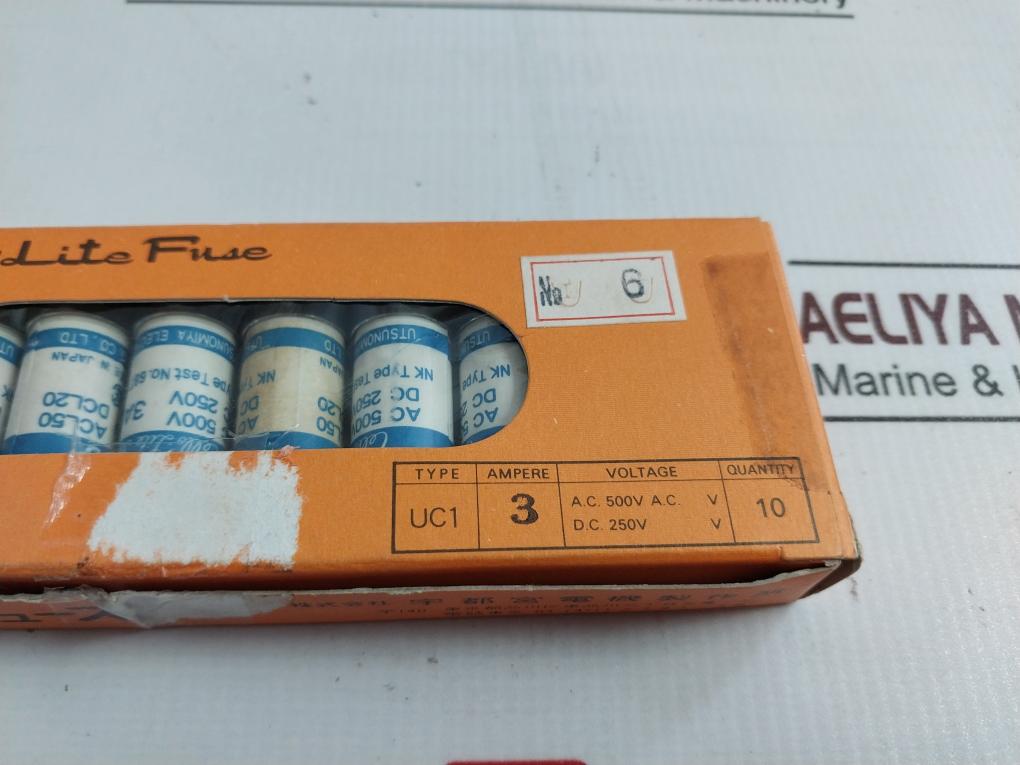 Lot Of 5X Cello-lite Fuse Uc1 1T2-1-000-06Q 250V Acl50 A.C. 500V D.C. 250V