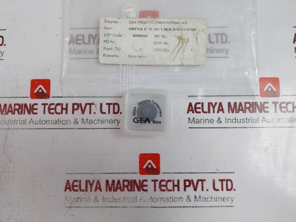 Lot of 5X Delavan SDXV 059 Orifice Disc 1.5mm GEA Niro SDX