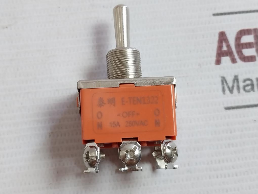 Lot of 5X E-TEN1322 Toggle Switch 15A 250VAC