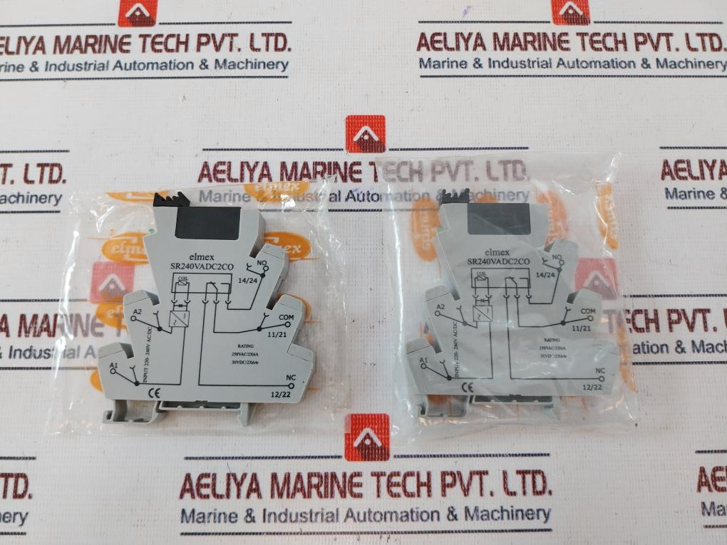 Lot of 5X Elmex SR240VADC2CO(G) Slim Relay HF115F