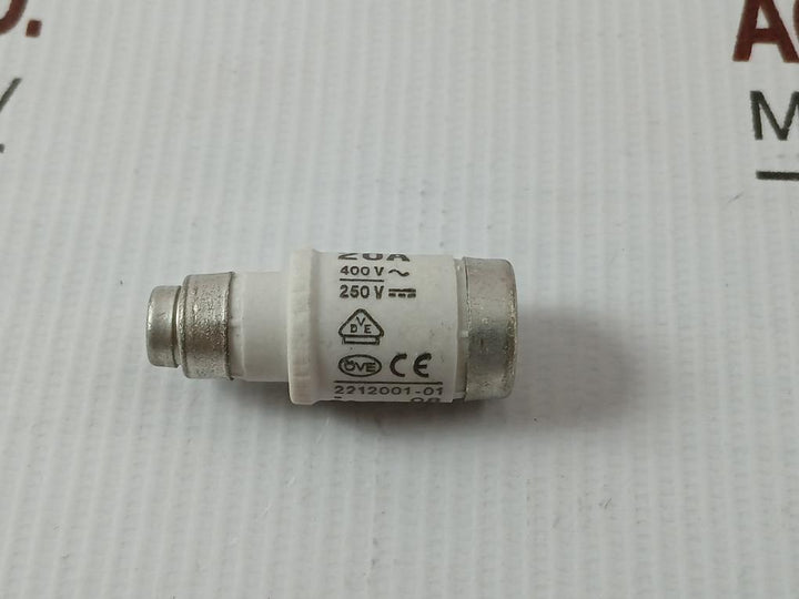 Lot of 5X ETI 2212001-01 Neozed Fuse GL/GG 400V 20A AG37
