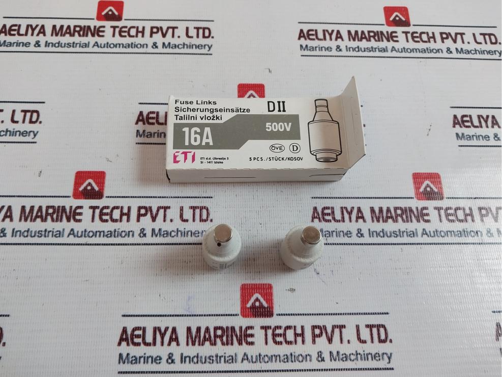 Lot of 5X ETI 2312105-01 Fuse Link 16A 500V