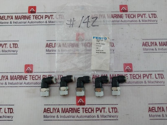 Lot of 5X Festo QSL-H-3/8-5/16-U-M 533242 L-Shaped Male Elbow