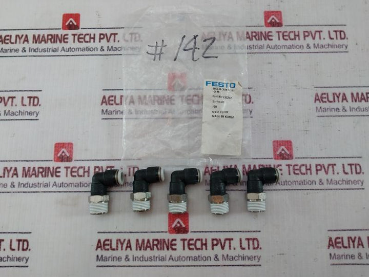 Lot of 5X Festo QSL-H-3/8-5/16-U-M 533242 L-Shaped Male Elbow