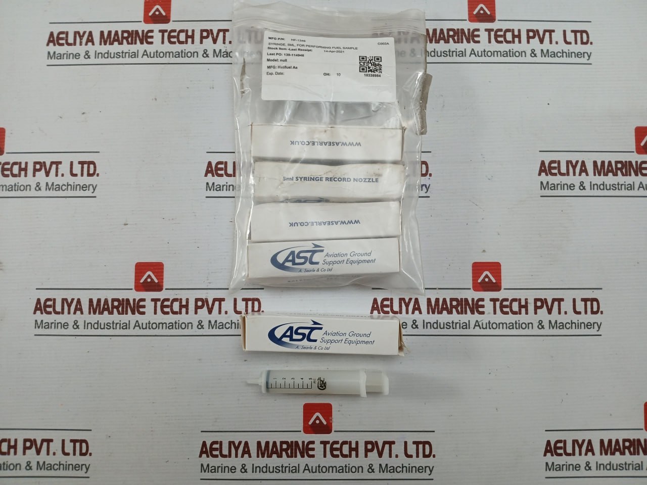 Lot Of 5X Hf-1346 Fuel Sample Injector Record Nozzle 5Ml Asc