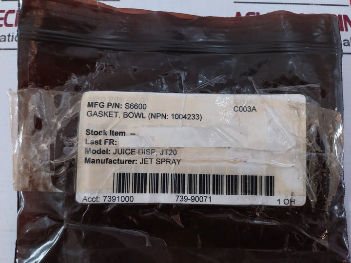 Lot of 5X Jet Spray S6600 Bowl Gasket C003A 7391000 739-90071 1 OH