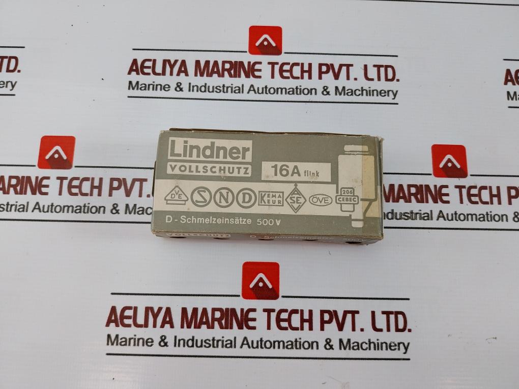 Lot Of 5X Lindner 16A Flink “D” Cartridge Bottle Fuse Full Protection