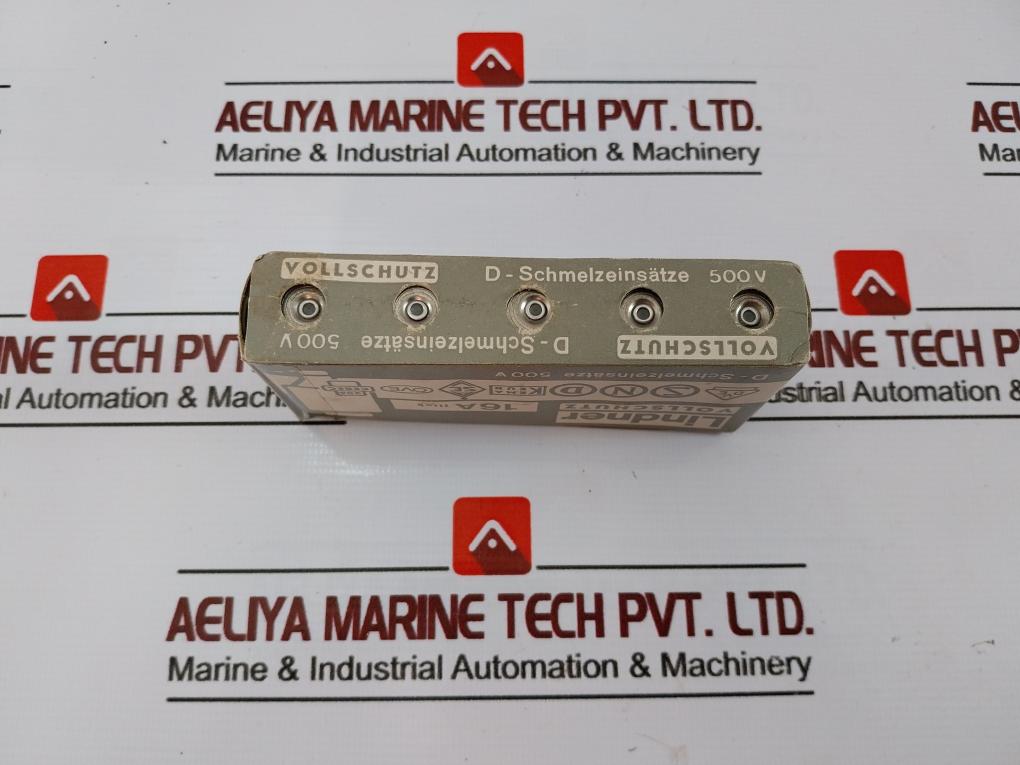 Lot Of 5X Lindner 16A Flink “D” Cartridge Bottle Fuse Full Protection