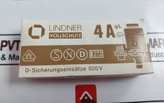 Lot of 5X Lindner 4A GL 500V D Fuse Link
