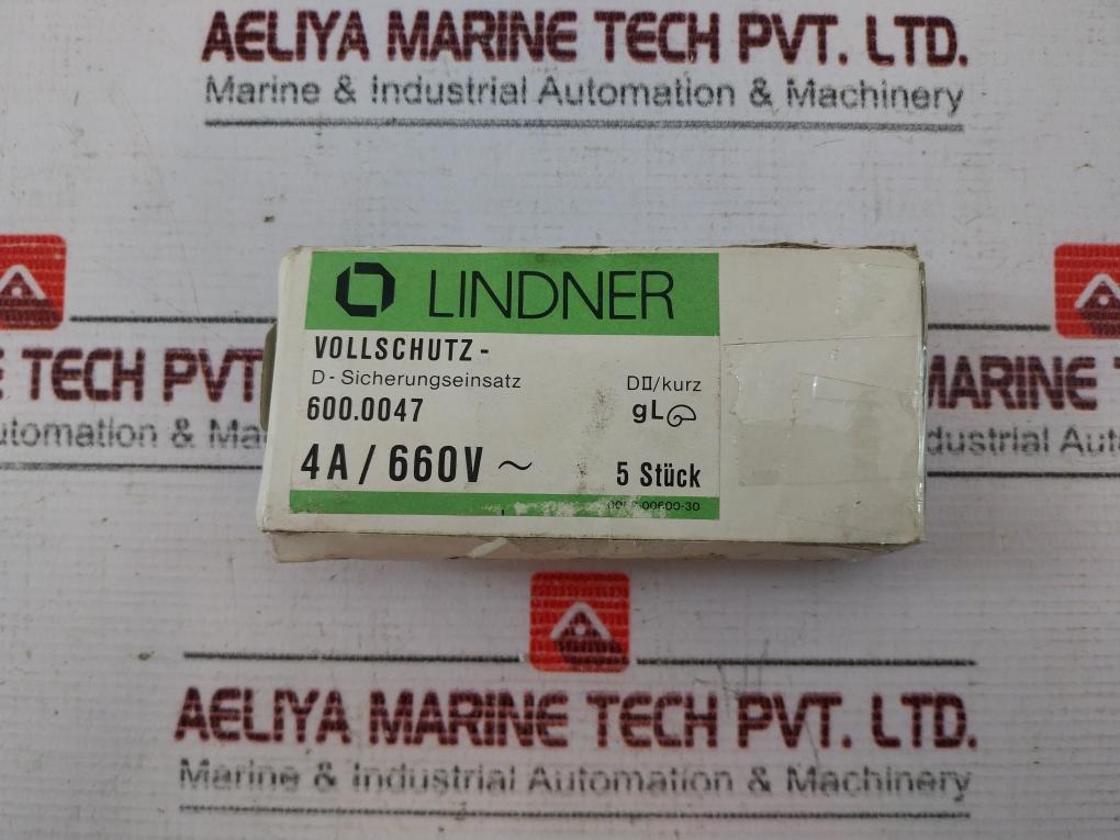 Lot of 5X Lindner LJS D-Fuse Links 4A/660V