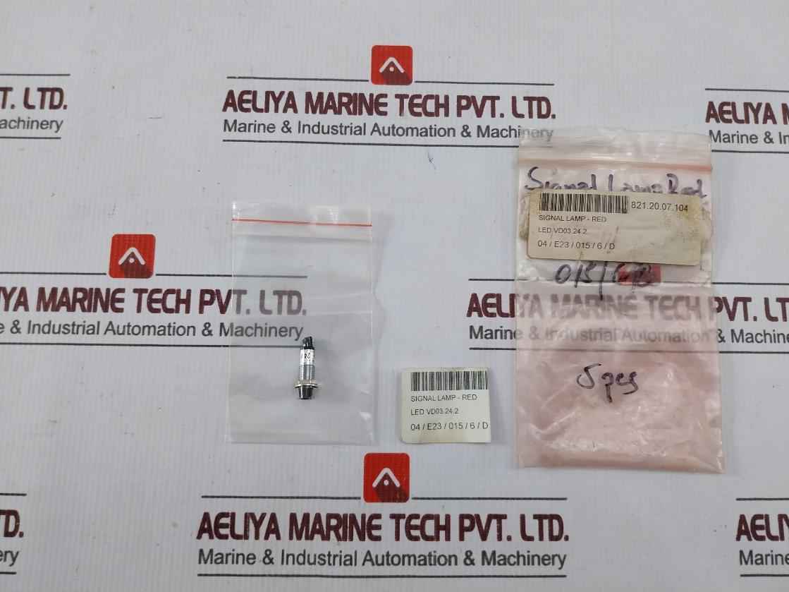 Lot Of 5X Luna Vd03.24.2 Red Led Pilot Signal Lamp 24V