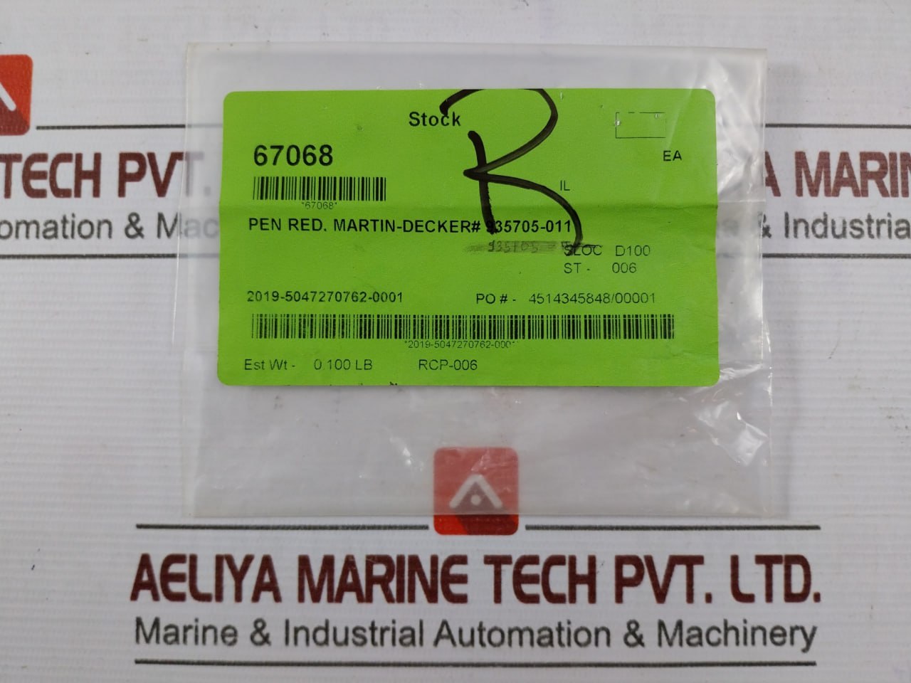 Lot Of 5X Nov 935705-011 Red Ink Pen For Cementing Unit 0.37” Nib 67068