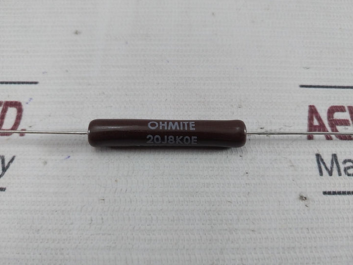 Lot of 5X OHMITE 20J8K0E Wirewound Resistor 8000ohm 10W 5%