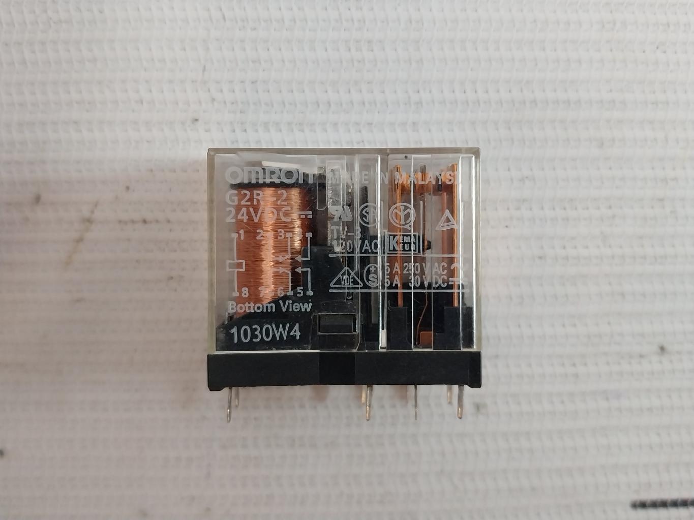 Lot Of 5X Omron G2R-2 General Purpose Power Relay 5A 250Vac~