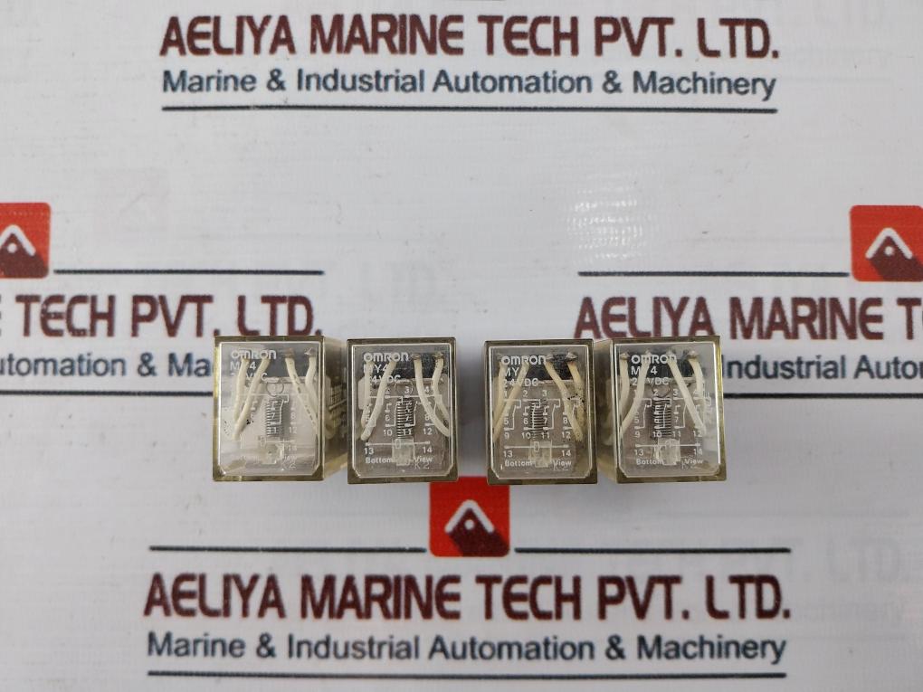 Lot of 4X Omron MY4 Relay 24Vdc