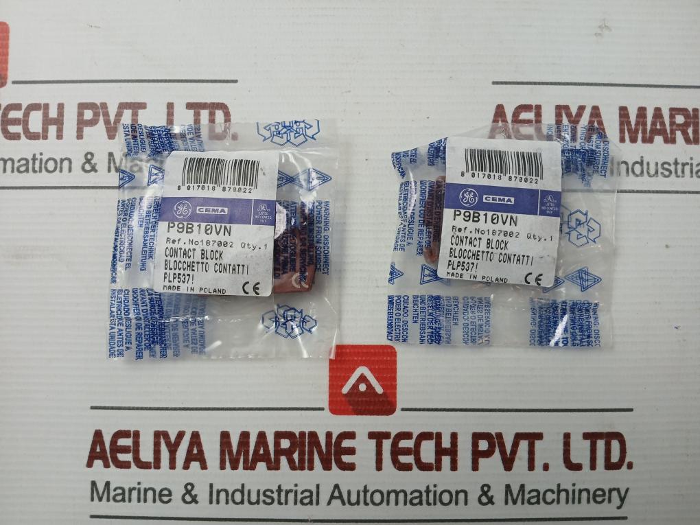 Lot Of 5X P9B10Vn Contact Block General Electric