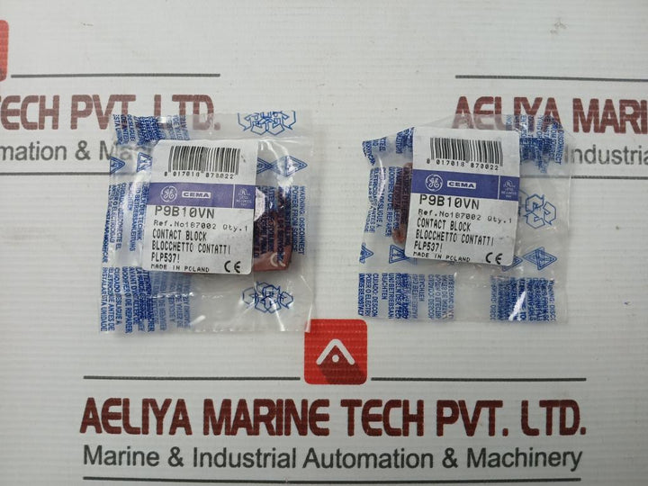 Lot Of 5X P9B10Vn Contact Block General Electric