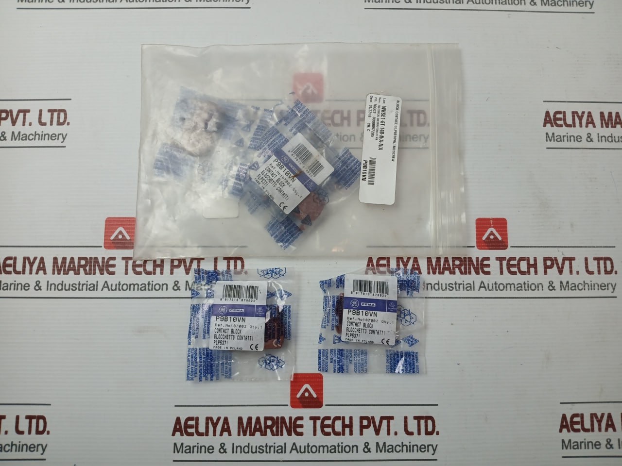 Lot Of 5X P9B10Vn Contact Block General Electric