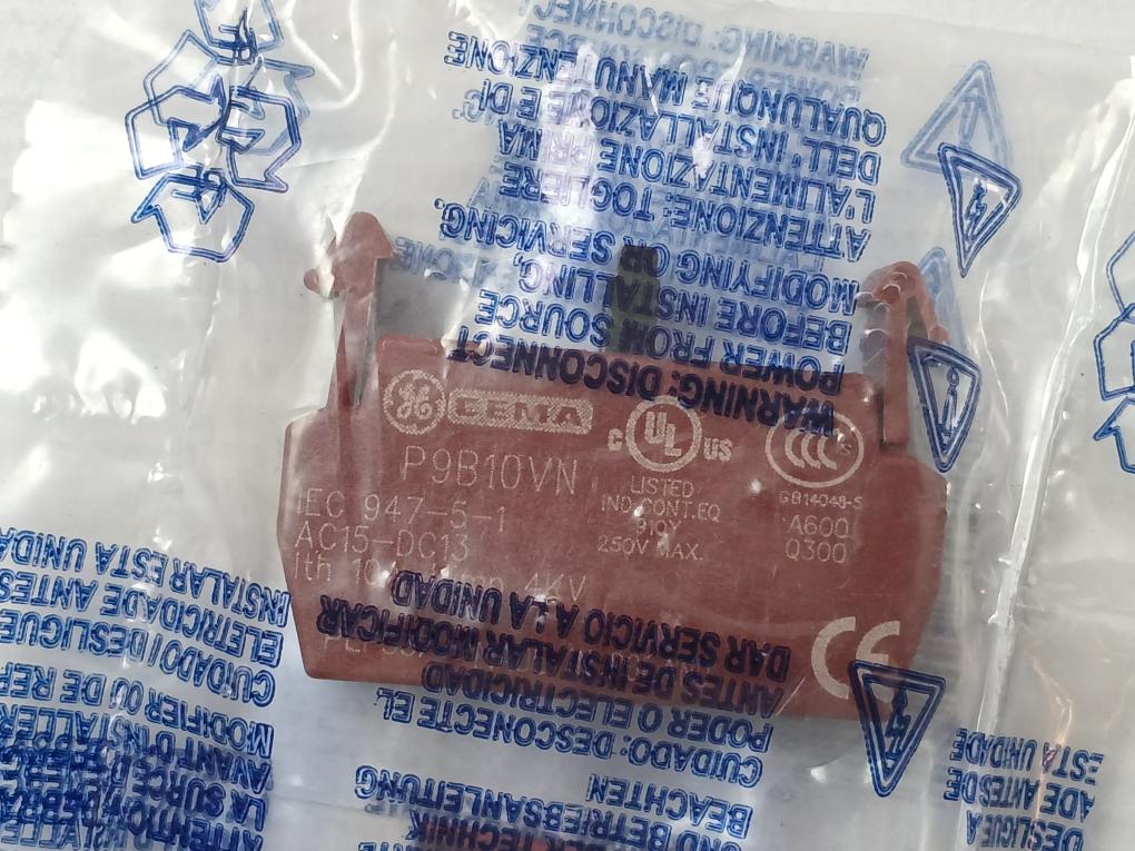 Lot Of 5X P9B10Vn Contact Block General Electric