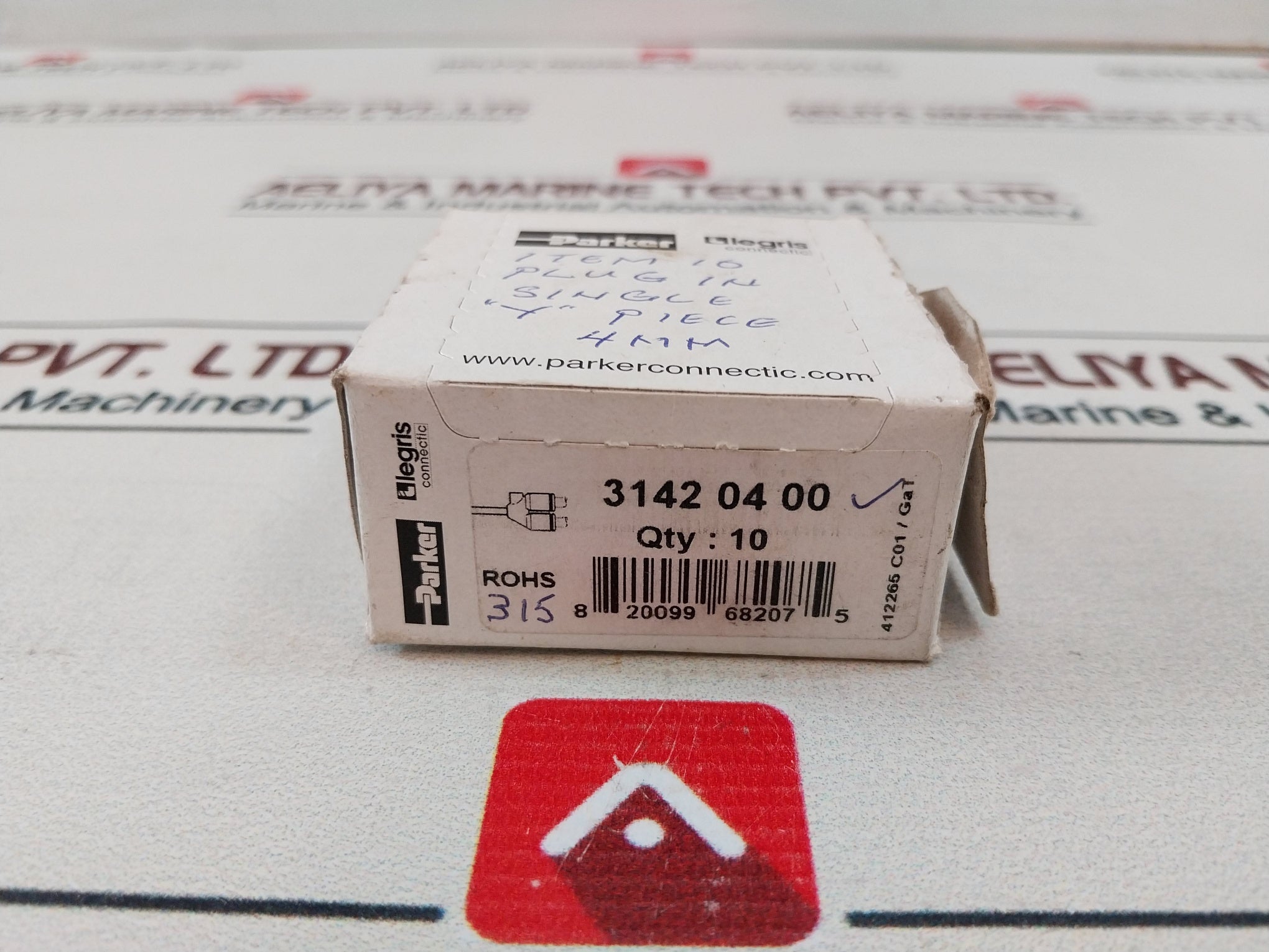 Lot Of 5X Parker 3142 04 00 Legris Plug-in Fittings Y Piece 4Mm X 4Mm