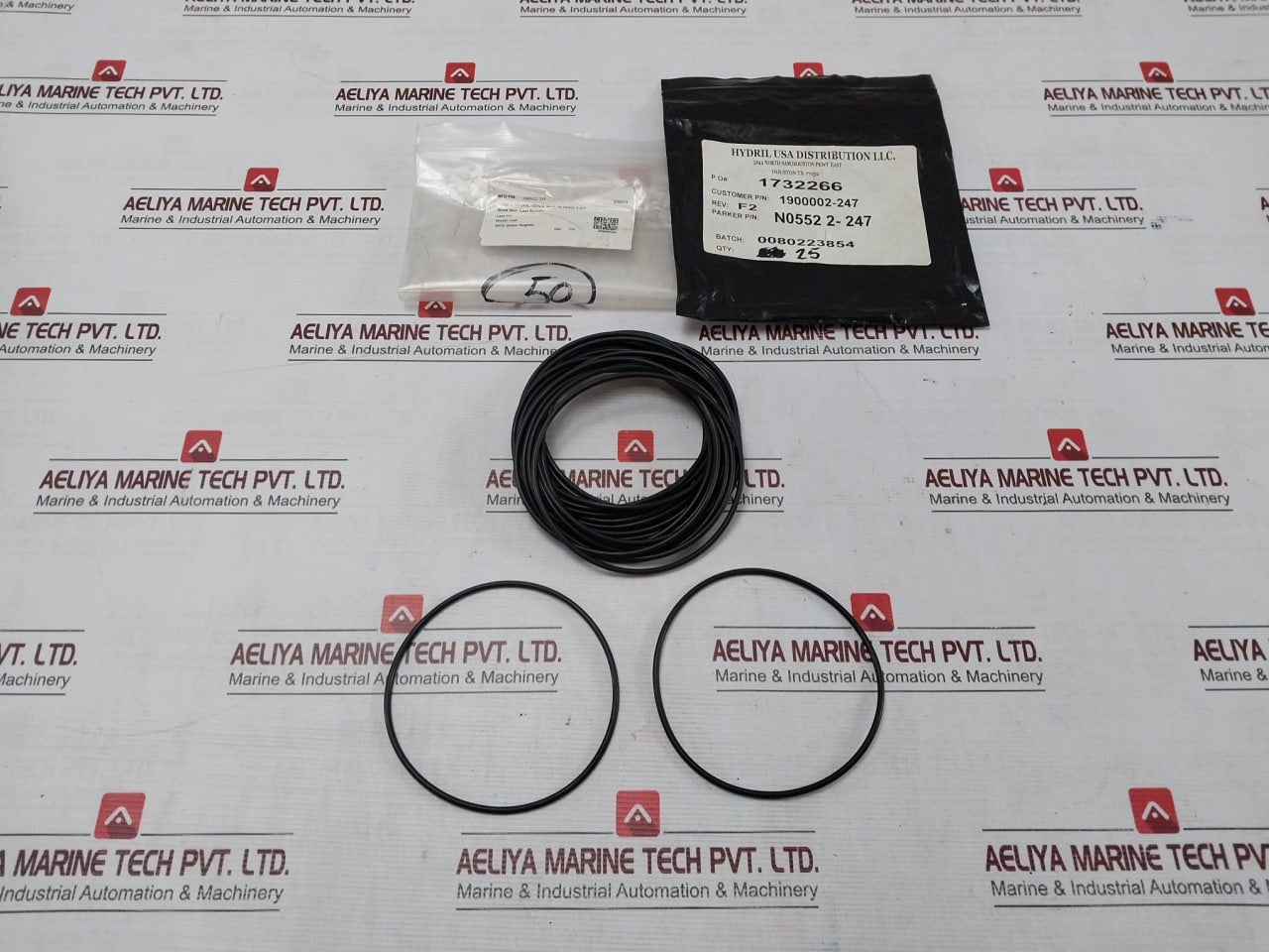 Lot of 5X Parker N0552 2-247 O-Ring GEN-II MUX REV F2