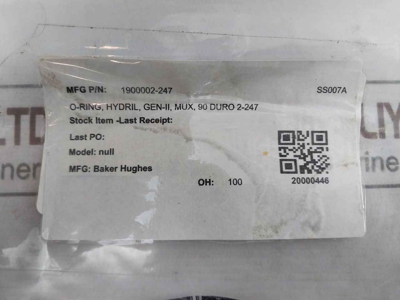 Lot Of 5X Parker N0552 2-247 O-ring Gen-II Mux Rev F2