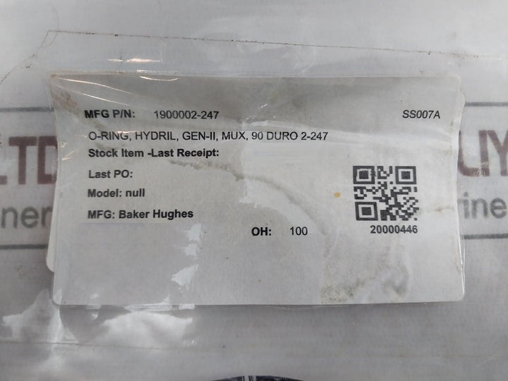 Lot of 5X Parker N0552 2-247 O-Ring GEN-II MUX REV F2