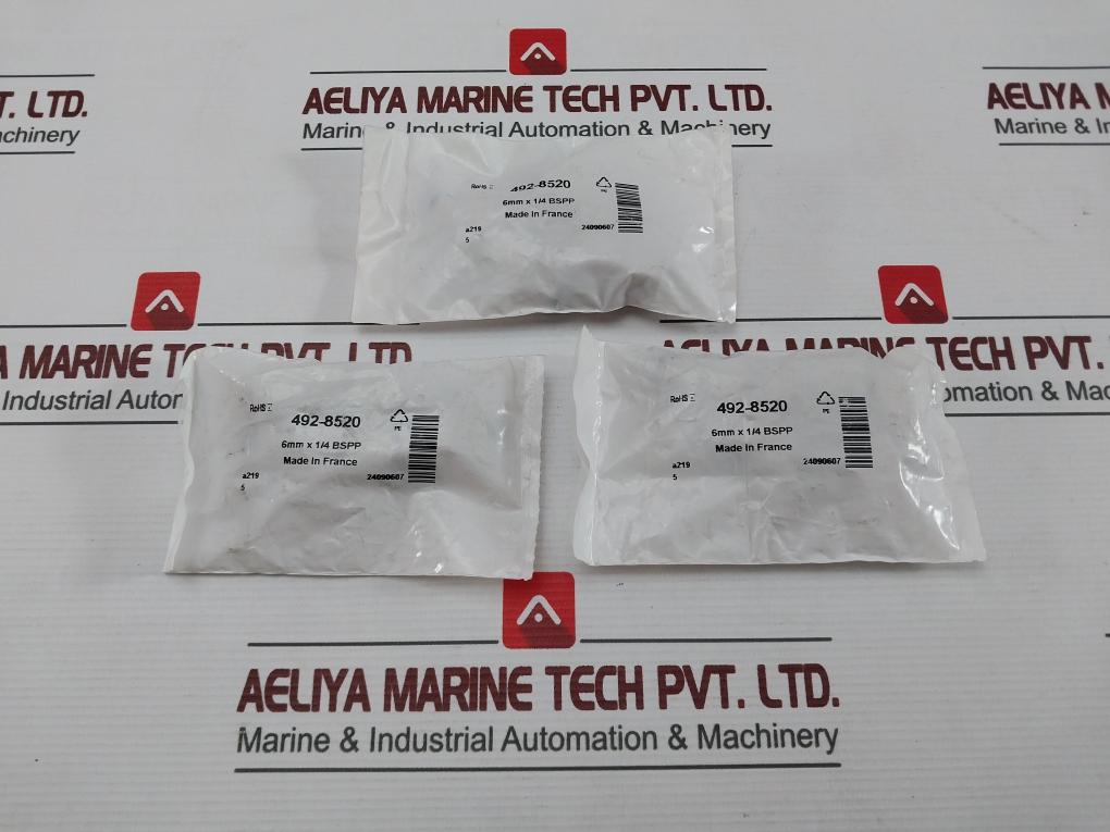 Lot Of 5X Rs 492-8520 Legris Pneumatic Fitting 6Mm X 1/4 Bspp