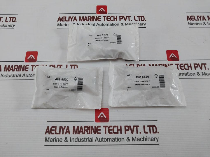 Lot Of 5X Rs 492-8520 Legris Pneumatic Fitting 6Mm X 1/4 Bspp