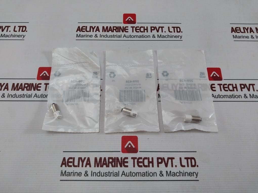 Lot Of 5X Rs Pro 209-428 White Led Indicator Lamp 6Vac/Dc