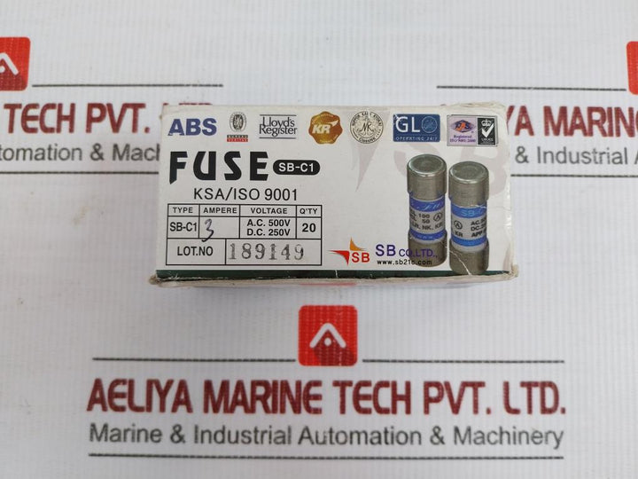 Lot Of 5X Sb-c1 Fuse Sb 500V 3A