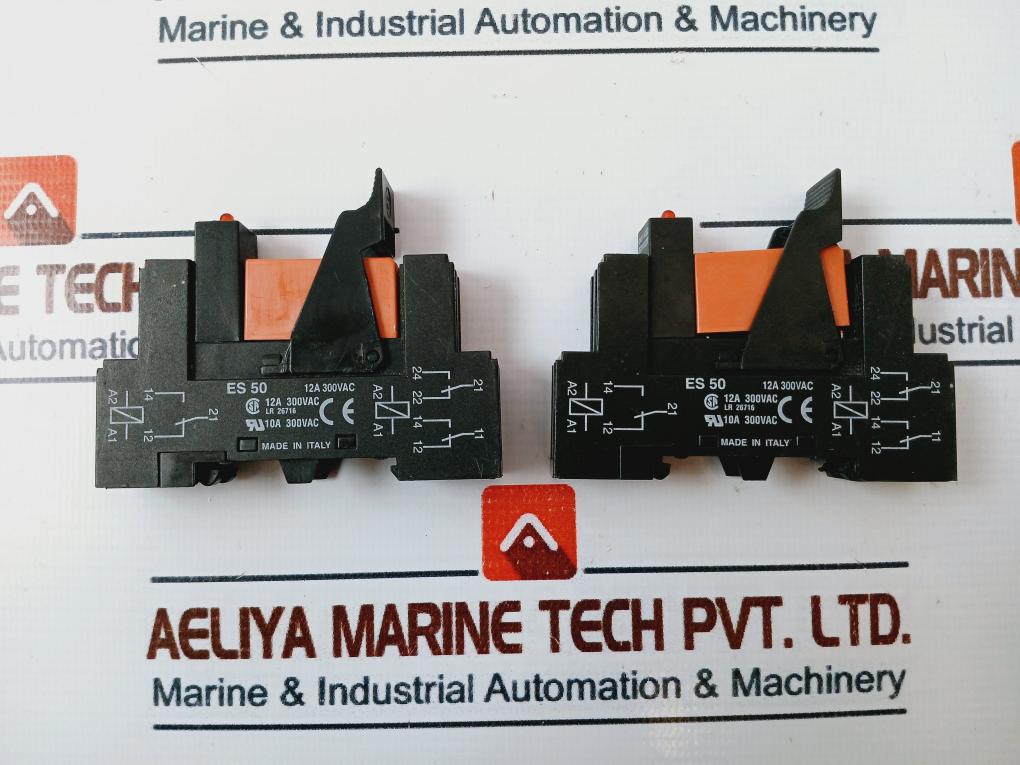 Lot of 5X Schrack RT424524 Relay With Base ES 50 10-12A 300Va