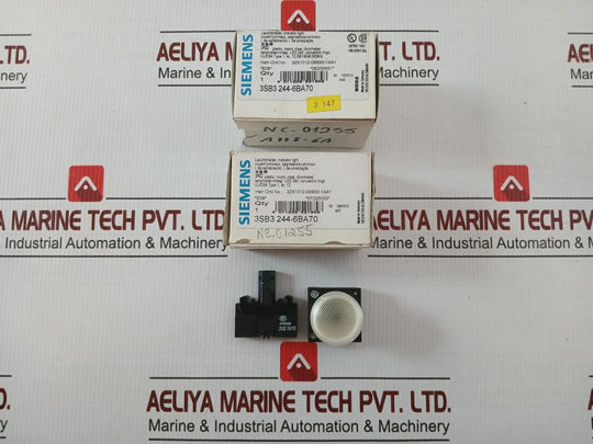 Lot Of 5X Siemens Led Indicator With Lamp Holder 24V Assembly 3Sb3 244-6Ba70