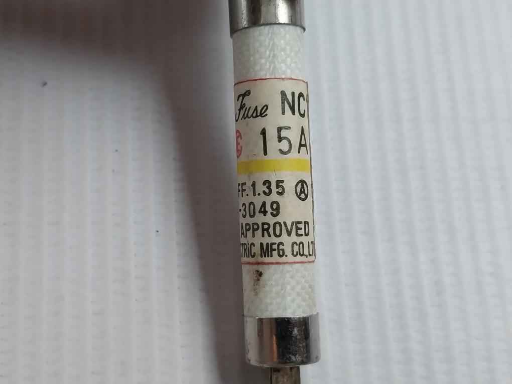 Lot Of 5X Utsunomiya Electric Nc1 Cartridge Fuse 15A Ac-500V/Dc-250V
