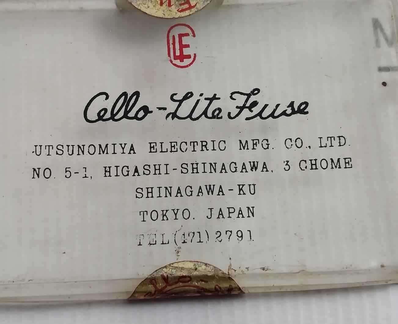 Lot Of 5X Utsunomiya Electric Nc1 Cello-lite Fuse