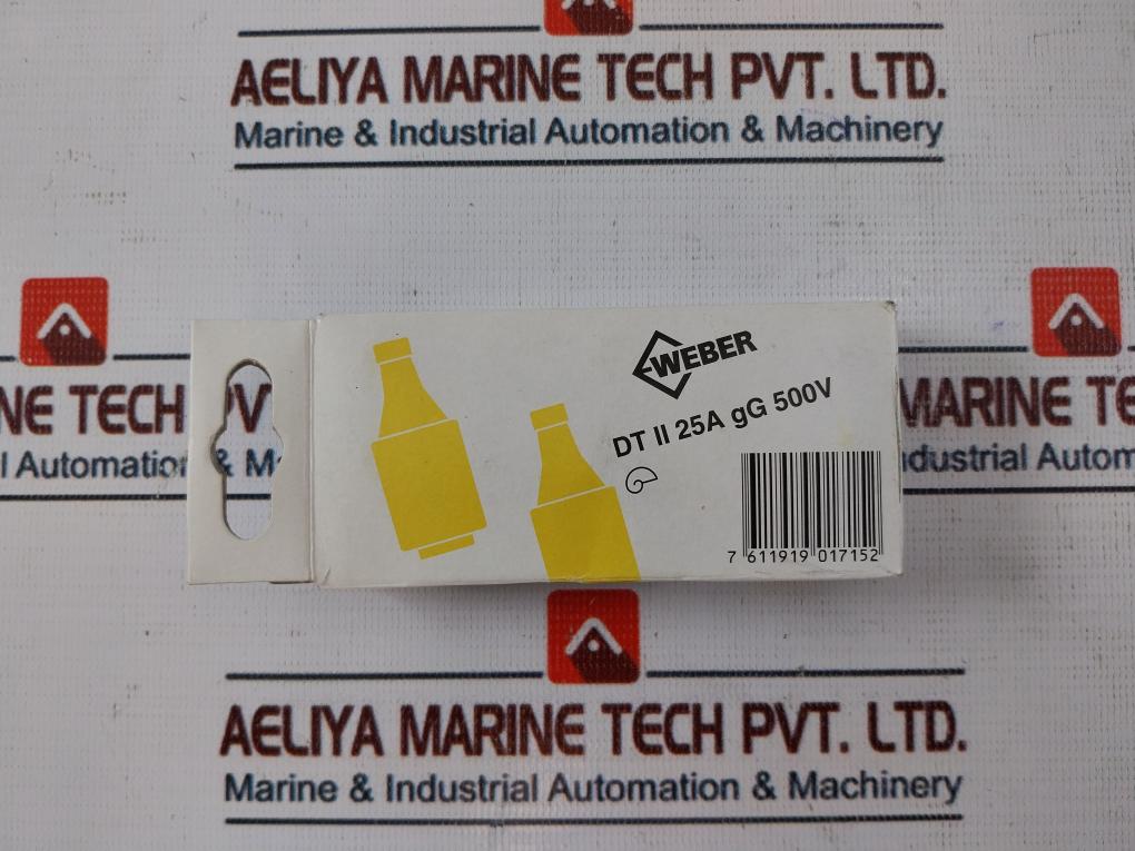 Lot of 5x  Weber 25A 500V Bottle Fuse GL/GG