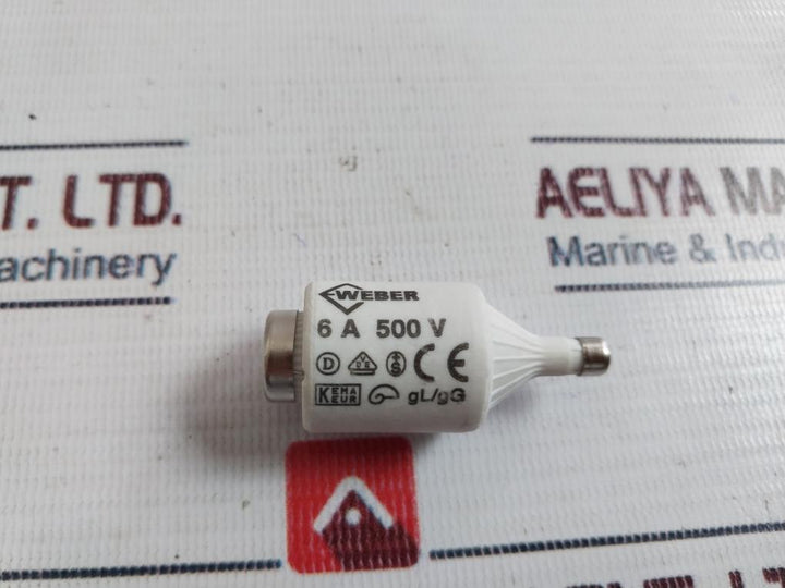 Lot of 5X Weber GL/GG Fuse 6a 500v