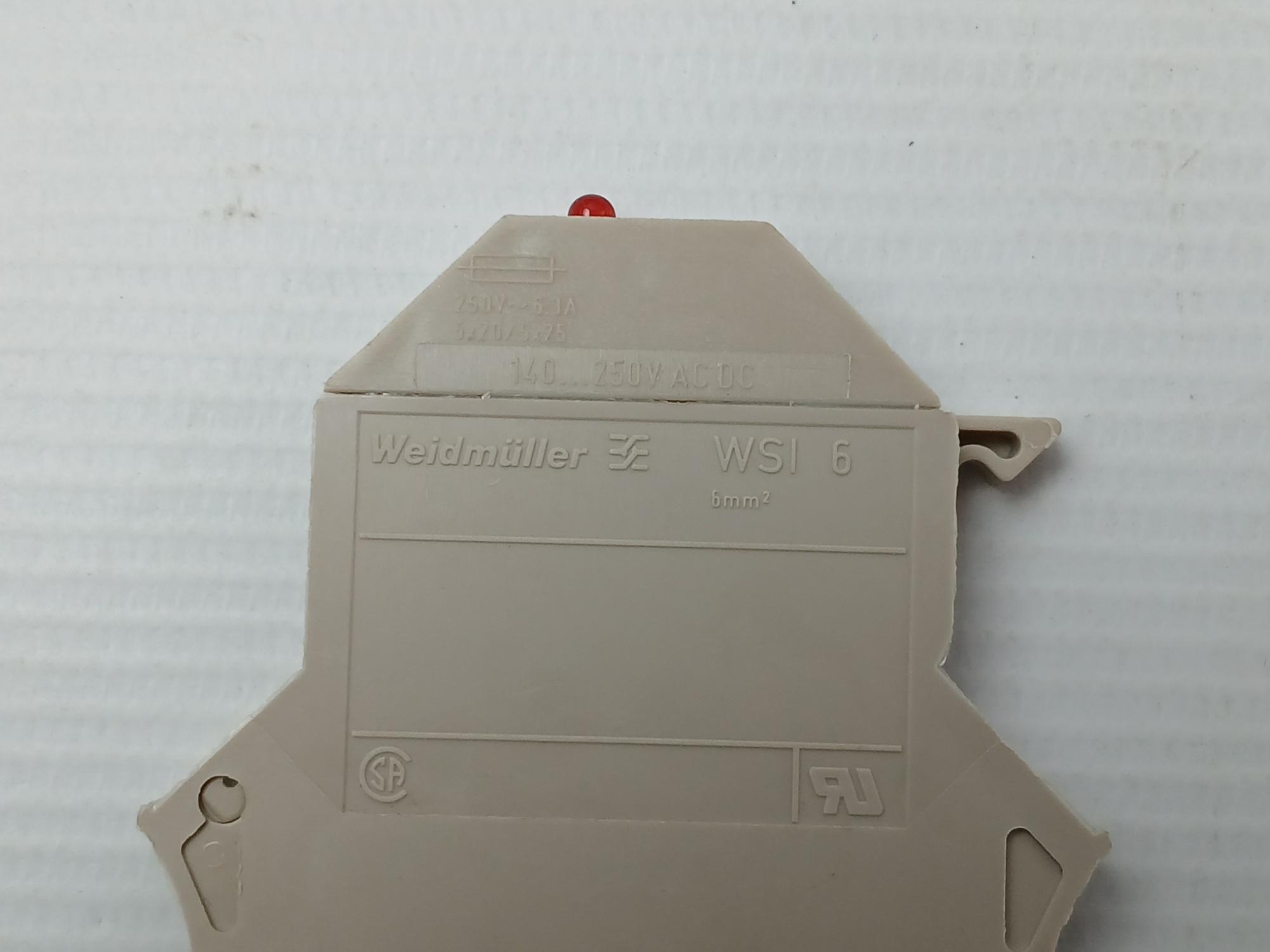 Lot Of 5X Weidmuller 250V~6.3A Fuse Terminal Block Wsi 6&nbsp;