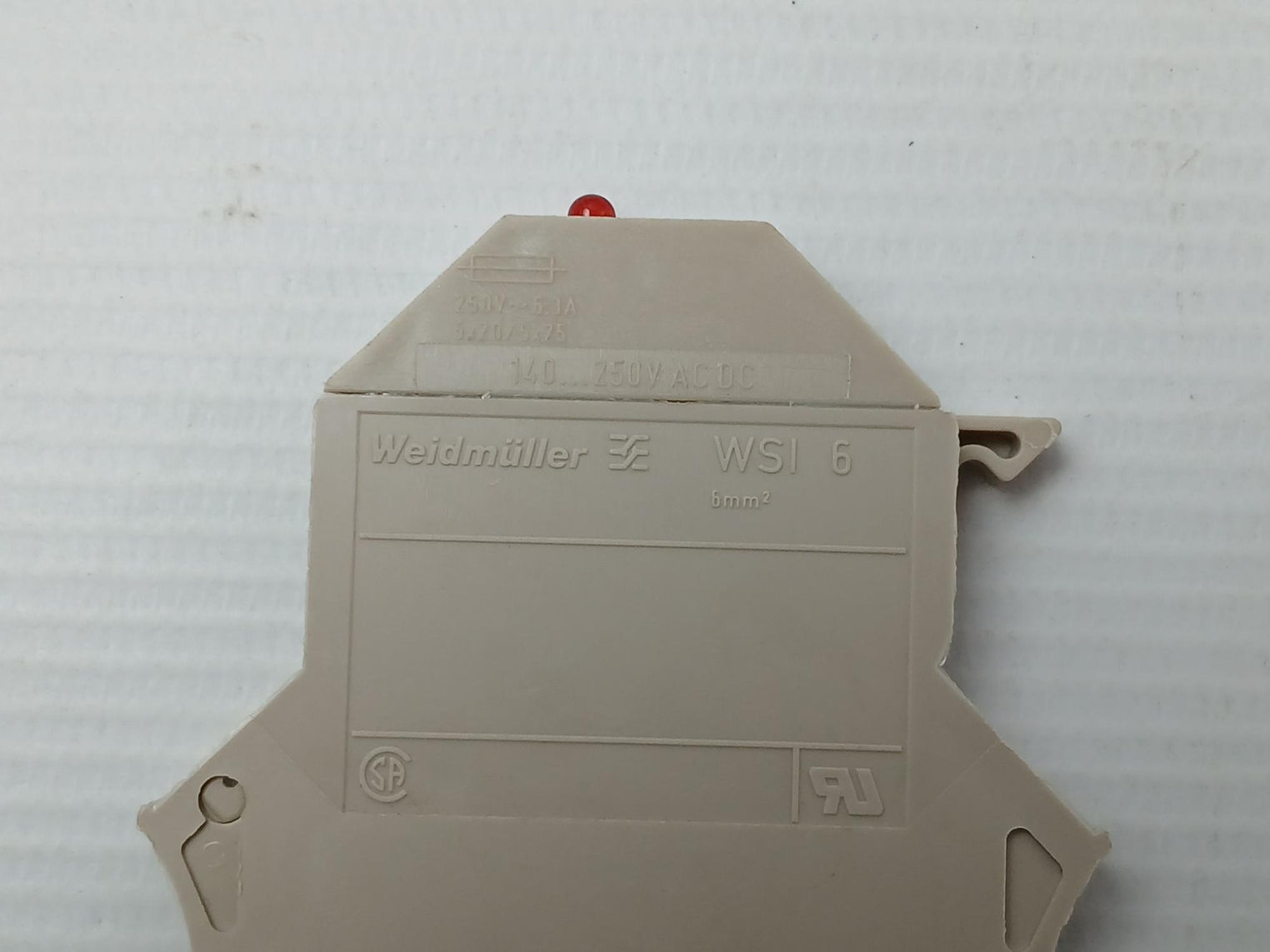 Lot Of 5X Weidmuller 250V~6.3A Fuse Terminal Block Wsi 6&nbsp;