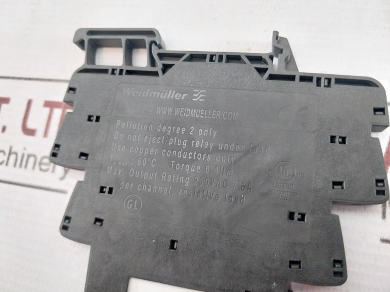 Lot Of 5X Weidmuller Trs 24Vdc 1Co Solid State Relay 6A/250V/Ac1 60C 24V