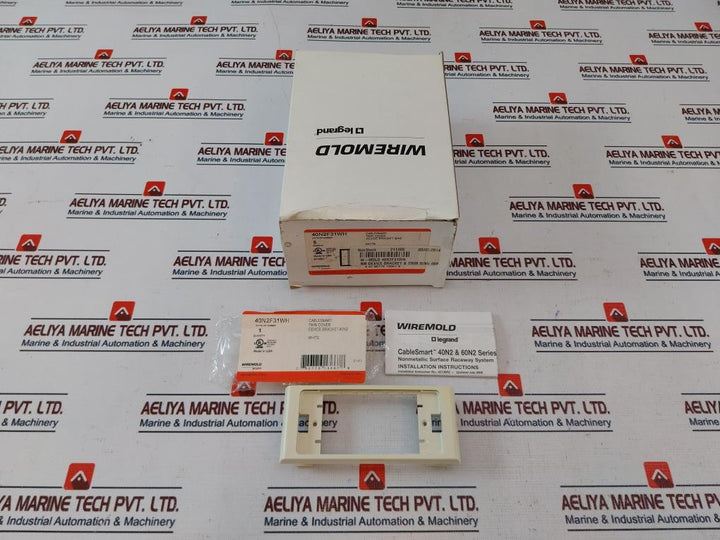 Lot of 5X Wiremold 40N2F31WH Cable smart Twin Cover Device Bracket Fitting 40N2