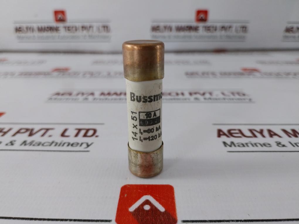 Lot of 5X Bussmann C14G10 Cylindrical Fuse 10A, 14X51 MM