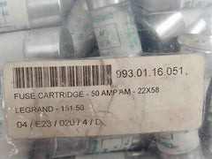 Lot Of 5x Legrand 151 50 Cartridge Fuse 500v 50 Amp